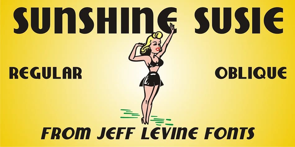 SUNSHINE SUSIE JNL by Jeff Levine Fonts — Decorative Font