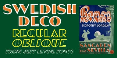 SWEDISH DECO JNL by Jeff Levine Fonts — Decorative Font — thumbnail 1