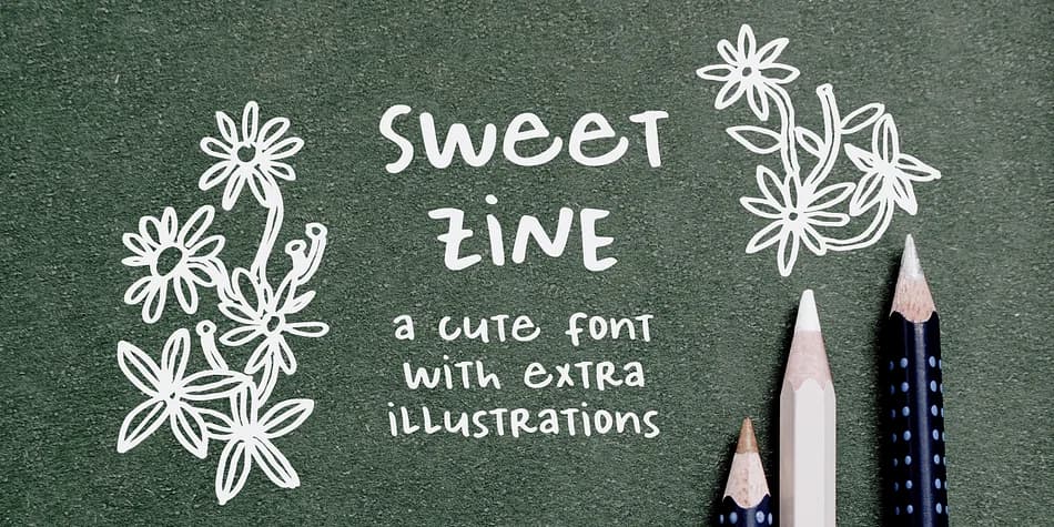 Sweet Zine by Ana's Fonts — Dingbats Font