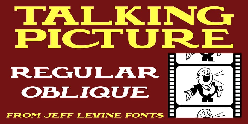 TALKING PICTURE JNL by Jeff Levine Fonts — Decorative Font