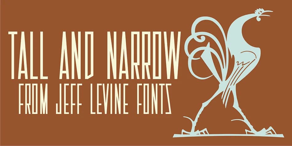 TALL AND NARROW JNL by Jeff Levine Fonts — Decorative Font