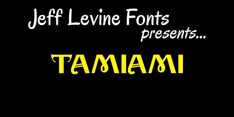 TAMIAMI JNL by Jeff Levine Fonts — Decorative Font