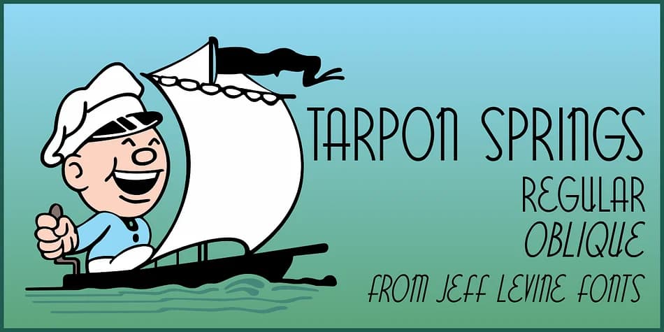 TARPON SPRINGS JNL by Jeff Levine Fonts — Decorative Font