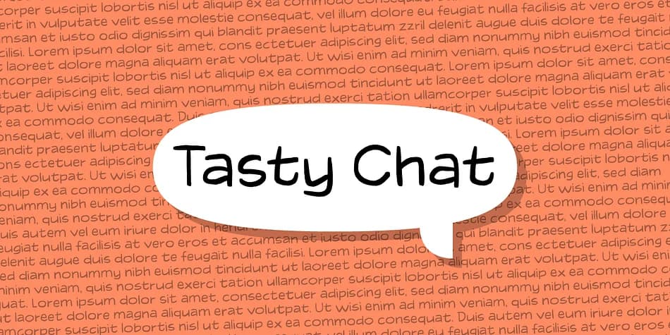 Tasty Chat by Pizzadude.dk — Decorative Font