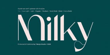 TBJ Milky by Taboja Studio — Decorative Font — thumbnail 1