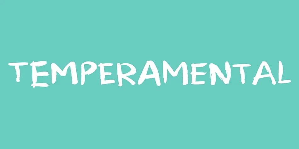 TEMPERAMENTAL by Bogstav — Display Font