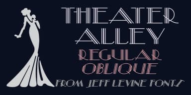 THEATER ALLEY JNL by Jeff Levine Fonts — Decorative Font — thumbnail 1