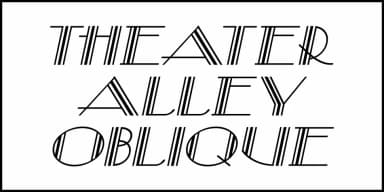 THEATER ALLEY JNL by Jeff Levine Fonts — Decorative Font — thumbnail 4