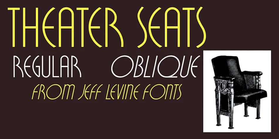 THEATER SEATS JNL by Jeff Levine Fonts — Decorative Font