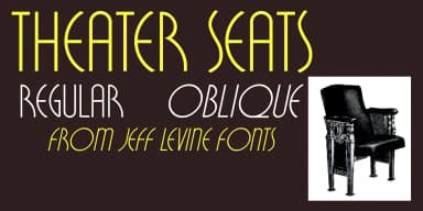 THEATER SEATS JNL by Jeff Levine Fonts — Decorative Font — thumbnail 1