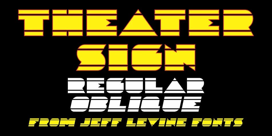 THEATER SIGN JNL by Jeff Levine Fonts — Decorative Font