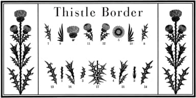 Thistle Borders by Wiescher-Design — Dingbats Font — thumbnail 1