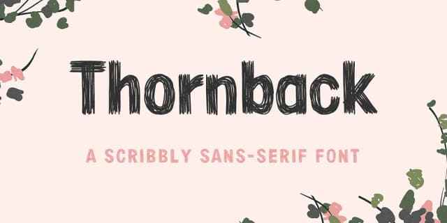 Thornback by Lauren Ashpole — Display Font