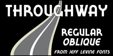THROUGHWAY JNL by Jeff Levine Fonts — Decorative Font — thumbnail 1