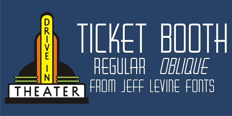 TICKET BOOTH JNL by Jeff Levine Fonts — Decorative Font