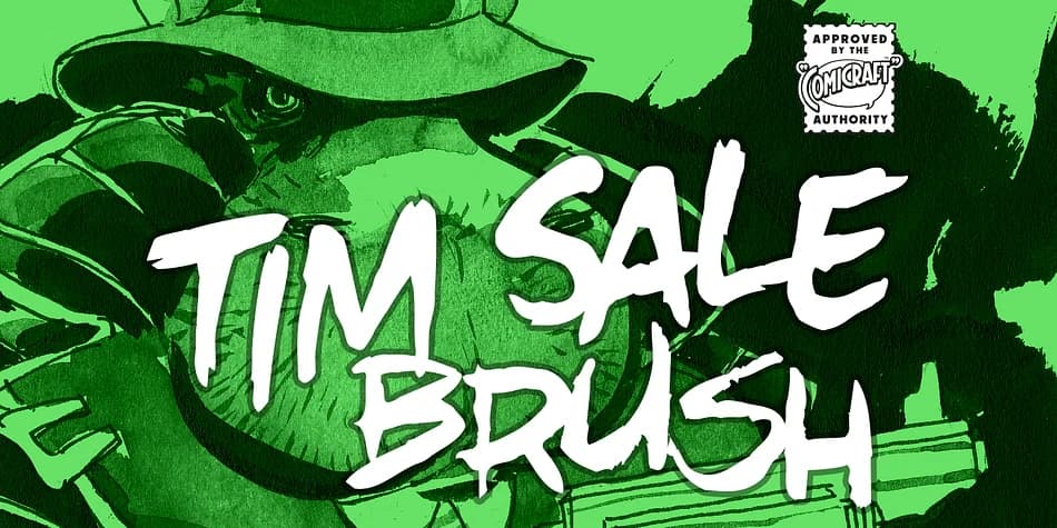 TIM SALE BRUSH by Comicraft — Display Font