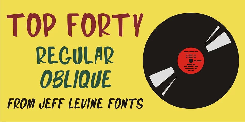 TOP FORTY JNL by Jeff Levine Fonts — Display Font
