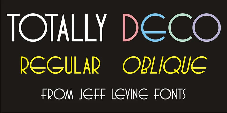 TOTALLY DECO JNL by Jeff Levine Fonts — Decorative Font