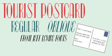 TOURIST POSTCARD JNL by Jeff Levine Fonts — Decorative Font — thumbnail 1