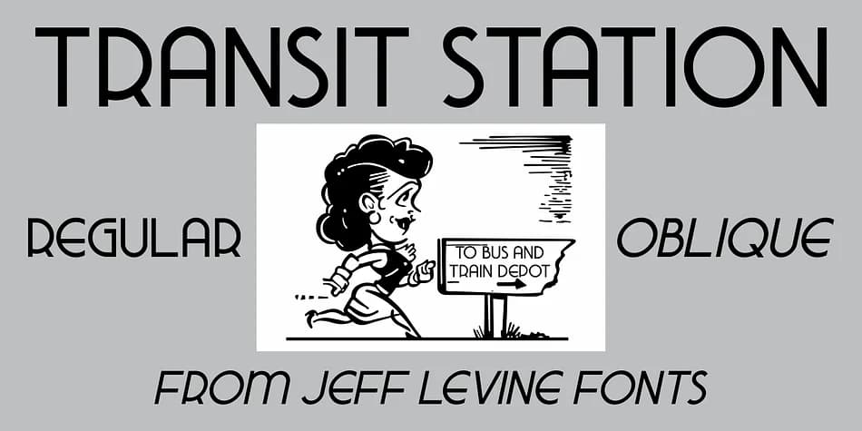 TRANSIT STATION JNL by Jeff Levine Fonts — Decorative Font