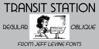 TRANSIT STATION JNL by Jeff Levine Fonts — Decorative Font — thumbnail 1