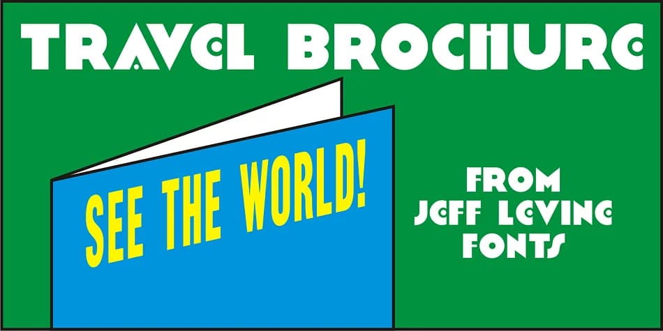 TRAVEL BROCHURE JNL by Jeff Levine Fonts — Decorative Font