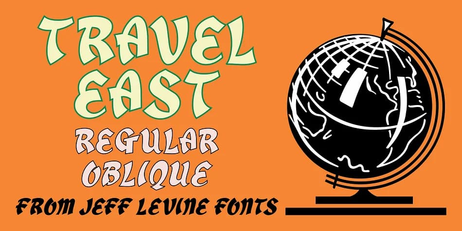 TRAVEL EAST JNL by Jeff Levine Fonts — Display Font