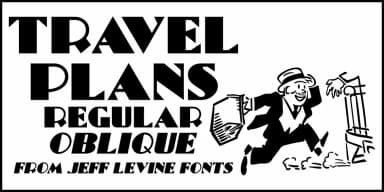 TRAVEL PLANS JNL by Jeff Levine Fonts — Decorative Font — thumbnail 1