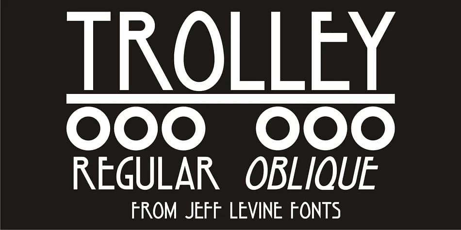 TROLLEY JNL by Jeff Levine Fonts — Decorative Font