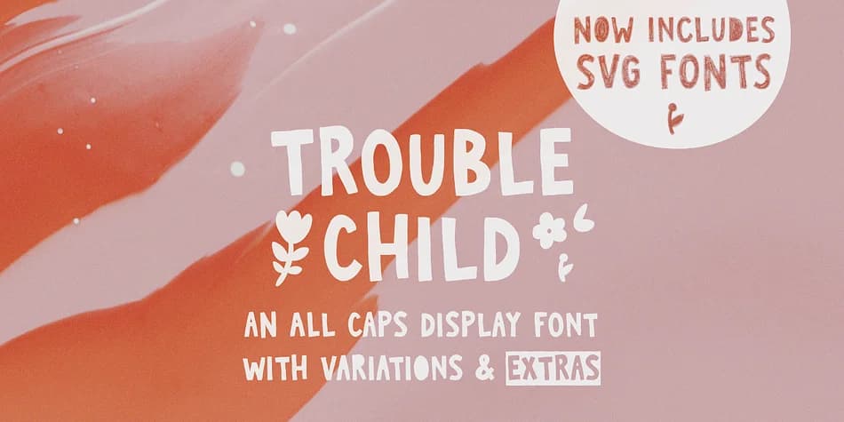 TROUBLE CHILD by Ana's Fonts — Dingbats Font