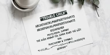 TROUBLE CHILD by Ana's Fonts — Dingbats Font — thumbnail 2