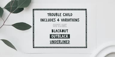 TROUBLE CHILD by Ana's Fonts — Dingbats Font — thumbnail 3