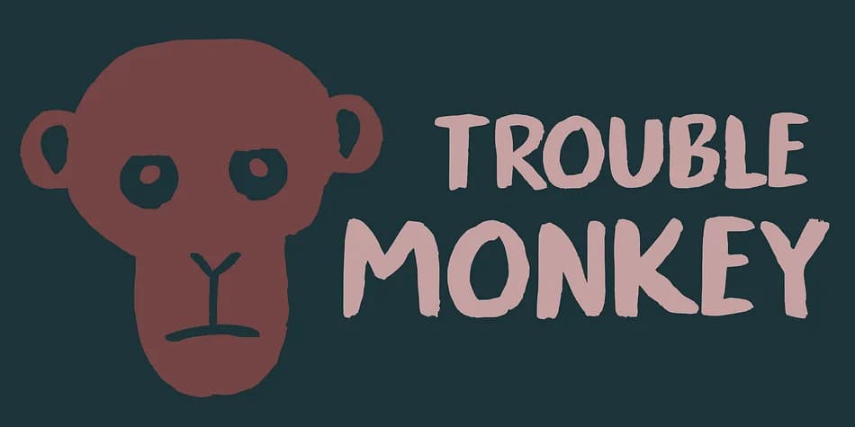 Trouble Monkey by Kitchen Table Type Foundry — Display Font