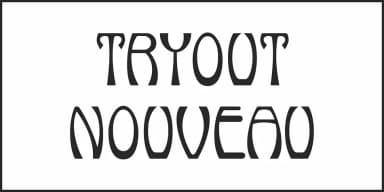 TRYOUT NOUVEAU JNL by Jeff Levine Fonts — Decorative Font — thumbnail 2