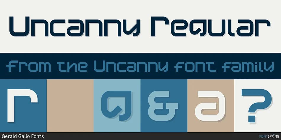 Uncanny by Gerald Gallo Fonts — Display Font