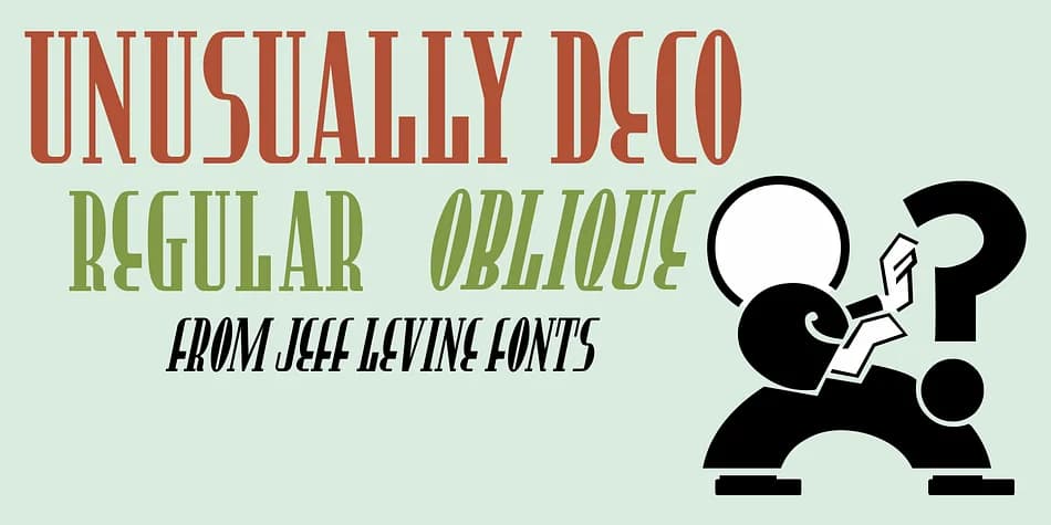UNUSUALLY DECO JNL by Jeff Levine Fonts — Decorative Font