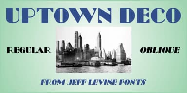 Uptown Deco by Jeff Levine Fonts — Decorative Font — thumbnail 1