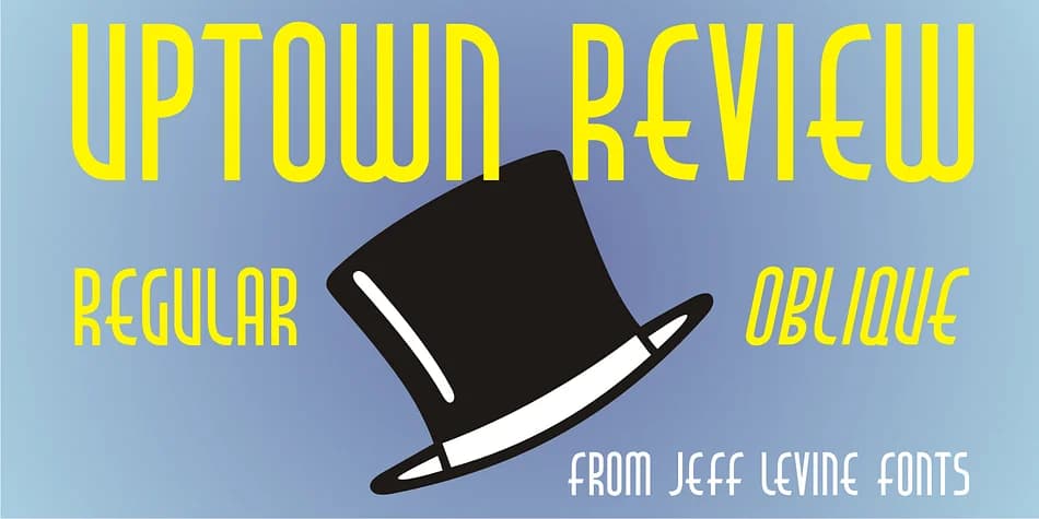 UPTOWN REVIEW JNL by Jeff Levine Fonts — Decorative Font