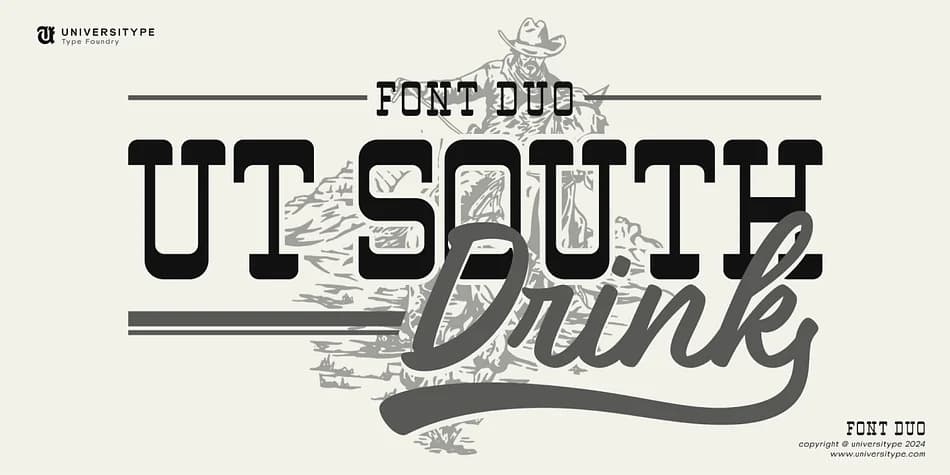 UT South Drink by Universitype — Script Handwritten Font