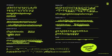 UT Stickers by Universitype — Script Handwritten Font — thumbnail 6