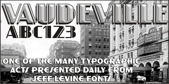 VAUDEVILLE JNL by Jeff Levine Fonts — Decorative Font