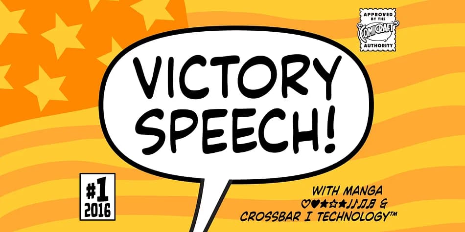 VICTORY SPEECH by Comicraft — Decorative Font