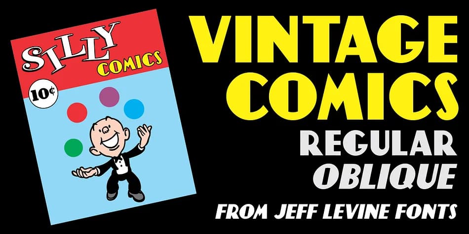VINTAGE COMICS JNL by Jeff Levine Fonts — Decorative Font