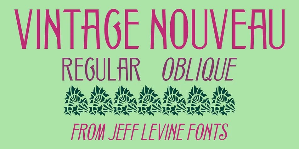 Vintage Nouveau JNL by Jeff Levine Fonts — Decorative Font