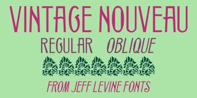 Vintage Nouveau JNL by Jeff Levine Fonts — Decorative Font — thumbnail 1