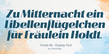 Vivala Re by Johannes Hoffmann — Display Font — thumbnail 7