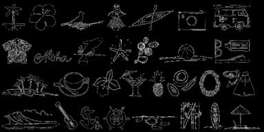 Waikiki Doodles by Outside the Line — Dingbats Font — thumbnail 1