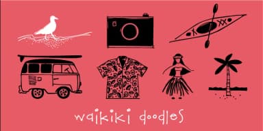 Waikiki Doodles by Outside the Line — Dingbats Font — thumbnail 3