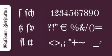 Walbaum Zierfraktur Pro by SoftMaker — Blackletter Font — thumbnail 3