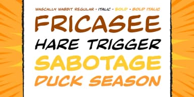 WASCALLY WABBIT by Comicraft — Display Font — thumbnail 2